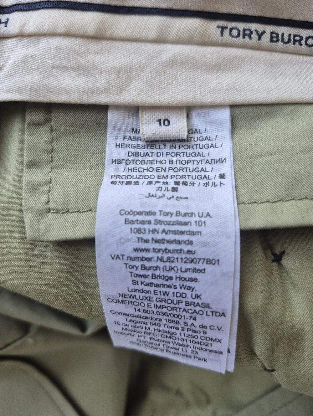 Tory Burch Pants Sailor Light Green Size 10
